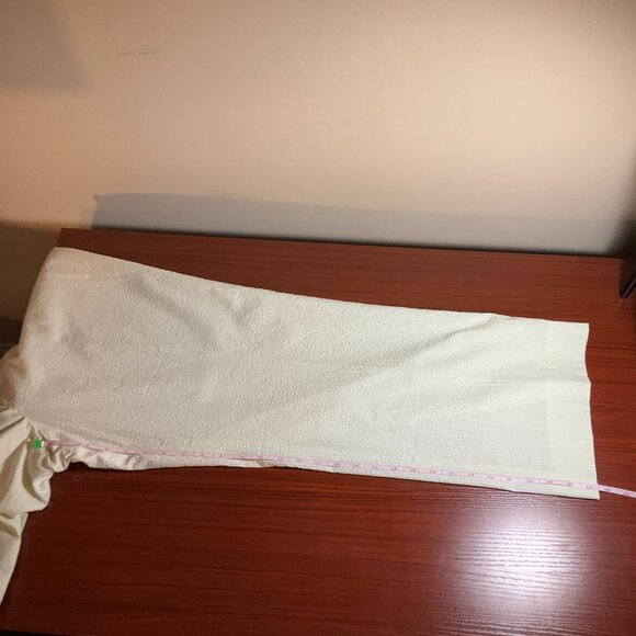 Brooks Brothers Seersucker Pants-Green/White Stripe, Wide Leg SZ 14 - Picture 8 of 10